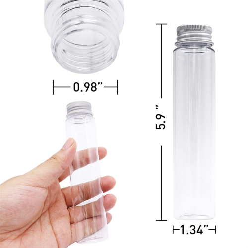 24 de eprubete de 110 ml, eprubete din plastic transparent cu capace 2