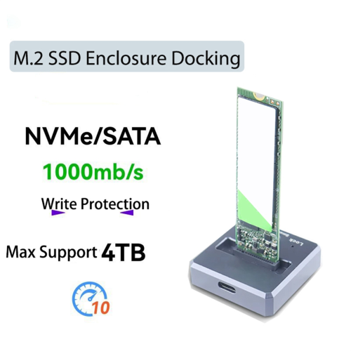 Adaptor SSD M2 NVMe la USB 3.1, protocol dual NVMe 2