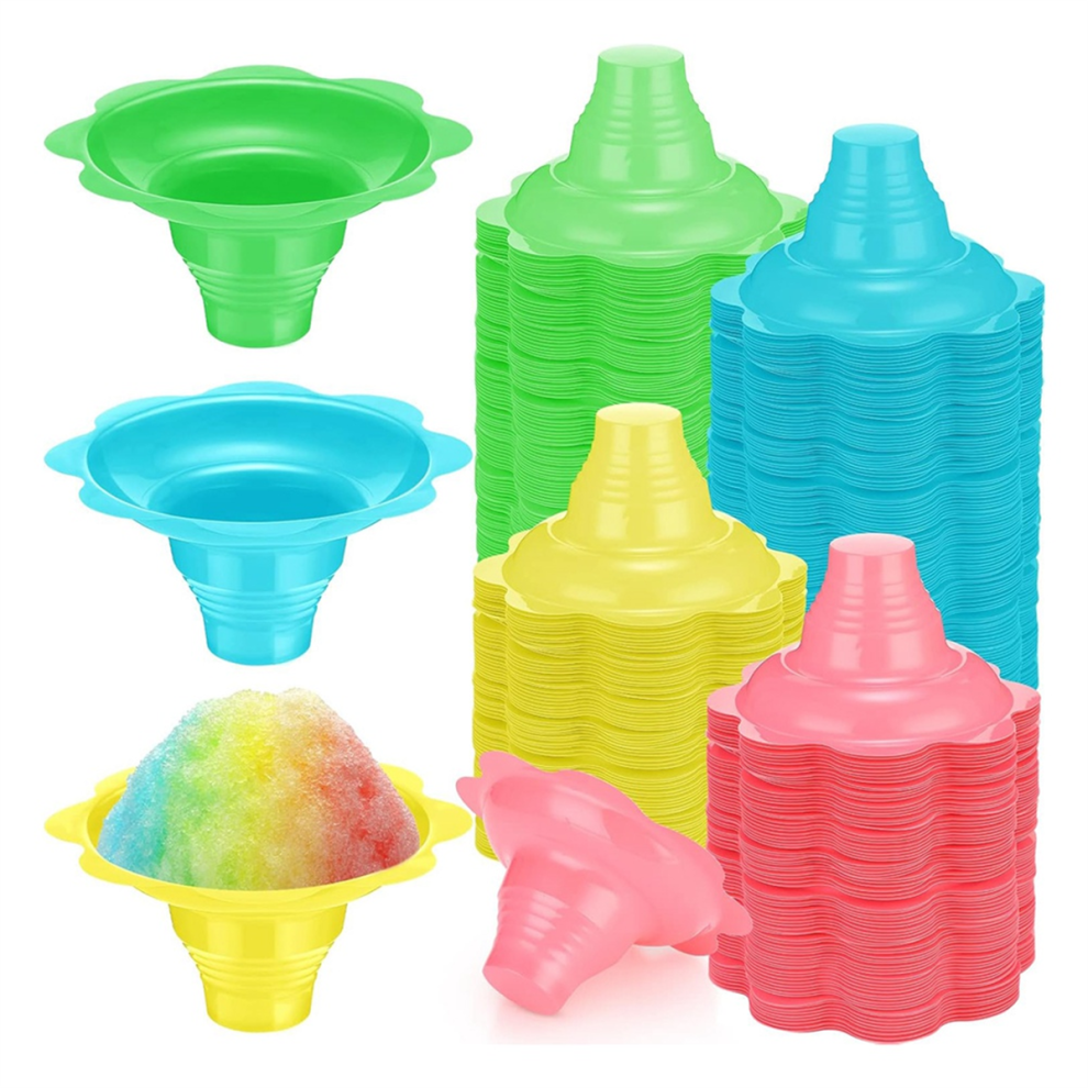 200 Pieces Shaved Ice Cups Leak Proof Plastic Snack Ice Cream Bowls-image-OPC-PHPXTQQ-NEW