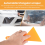 Plastic gele auto-stickerfolie schraper 23,6 x 12,3 cm 5