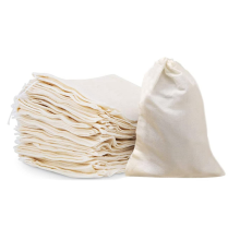 50 Pcs 4 x 6 Inches Cotton Muslin Bags, Reusable Drawstring Bags