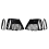 Fog Light Grill Cover Side Air Vent Intake Frame Grille for A 1