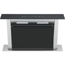Cookology Downdraft Extractor Fan 60cm Kitchen Island Cooker Hood (Black Glass)