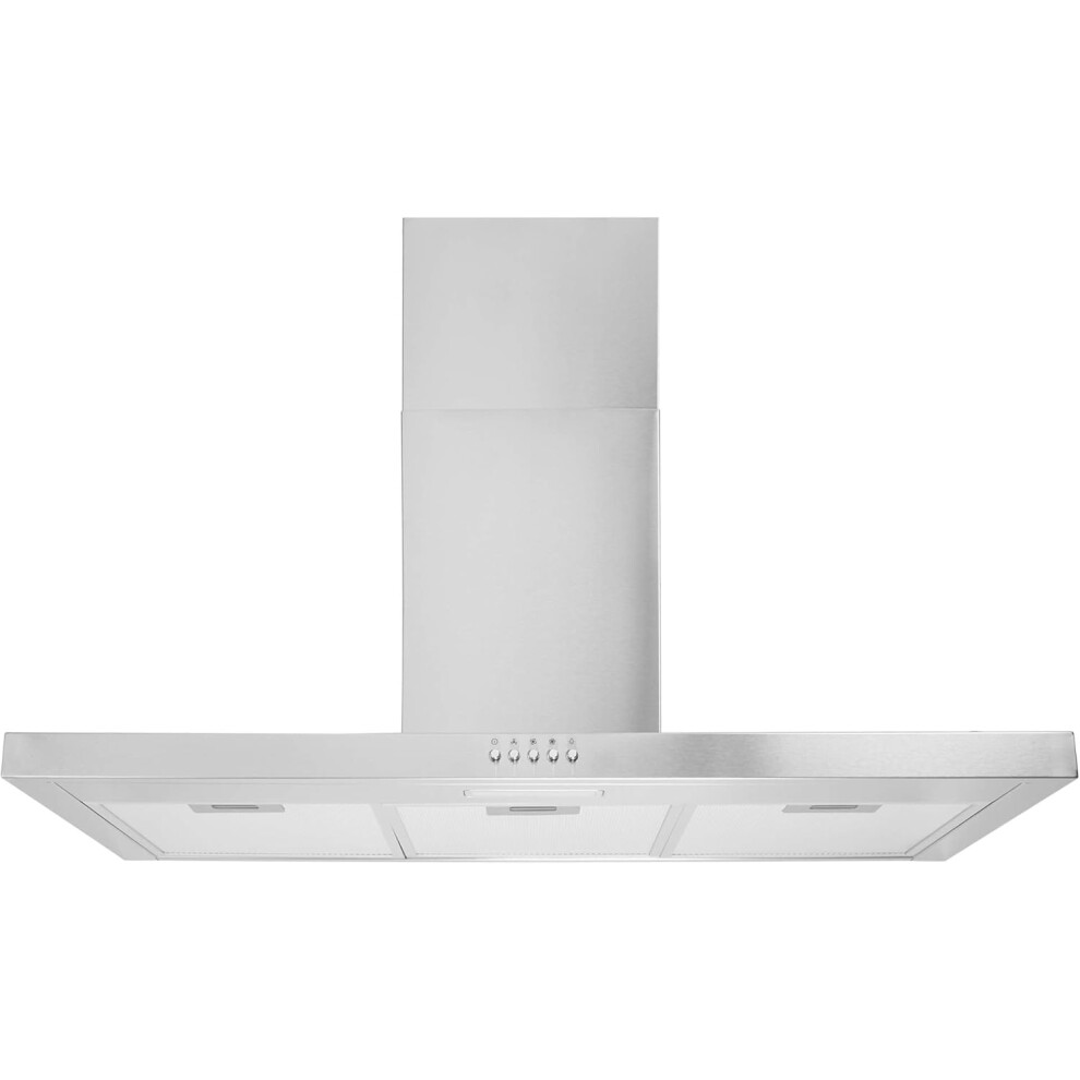 Cookology TSH901SS A+ Energy Rated 90cm Chimney Cooker Hood Extractor Fan, 3 Speed 315m3/hour, LED Lights, Wall Mount Range Hoods - in Stainless Steel