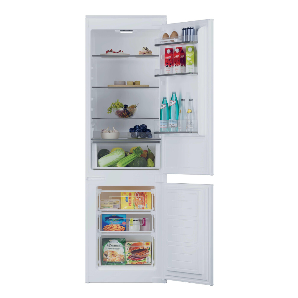 Hoover H-FRIDGE 300 HOBBML18EK 177cm High 70/30 Integrated Fridge Freezer with Sliding Door Fixing Kit - White - E Rated
