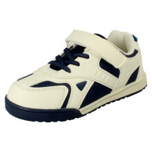 (White/Navy, UK 13 Child) Boys JCDees Casual Sports Trainer N1165