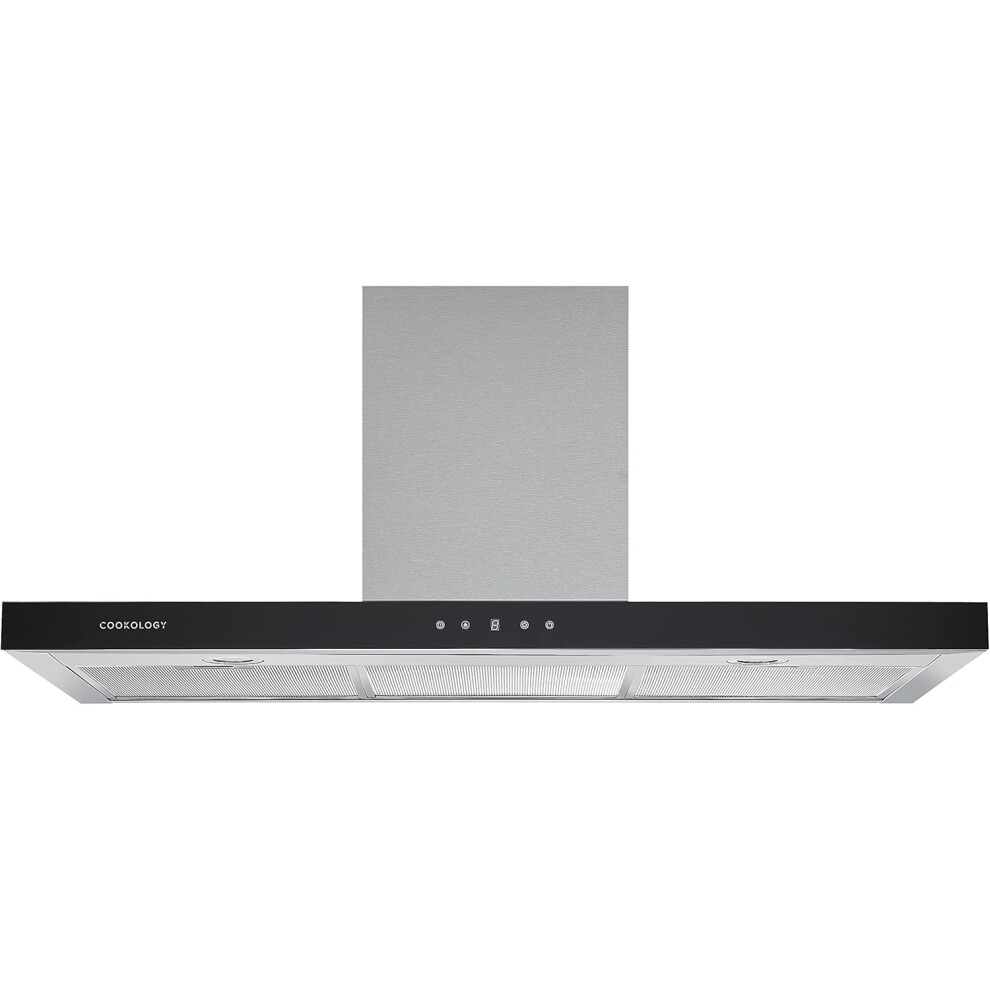 Cookology Lint1001ss/A++ Energy A++ Rated Stainless Steel Linear 100Cm Designer Chimney Cooker Hood Black