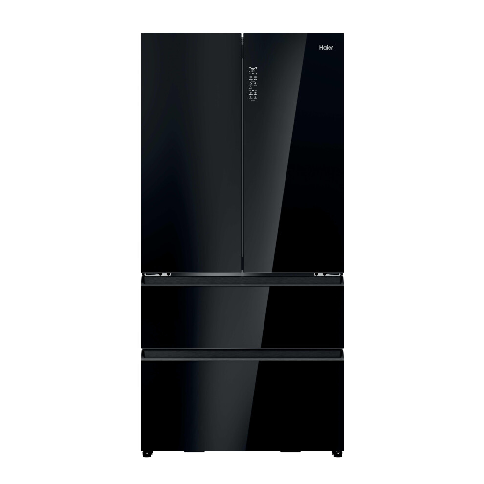Haier Black Fd 90 Series American Fridge Freezer - Obsidian - D Rated Size 7