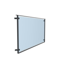 Alaska Glass and Steel Juliet Balcony (1200mm, Silver Steel Frame, Matt Steel Frame,Clear Glass Finish) (Standard)