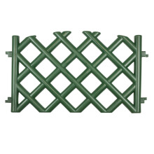 Green 3.5 m long plastic garden picket fence, 4 colours