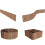 Prosperplast Brown 10 m long flowerbed ending, available in 3 colours 4