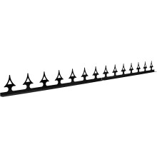 Avonstar Classics Range Decorative Garden Fence Security Spikes (1 x Panel Black Angled)