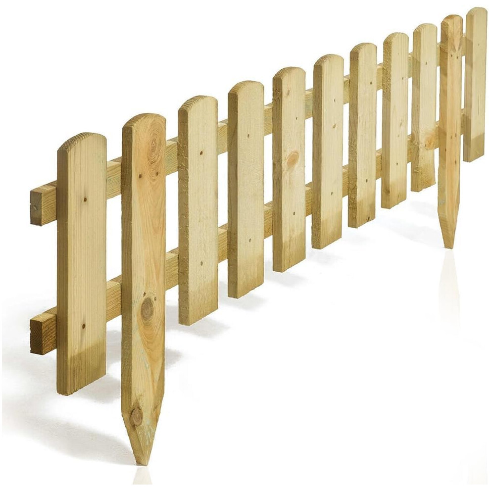 Bonafide Wooden Picket Fence Panel Fencing Edge Border For Garden Backyard Grass Edging For Lawn Fixed Picket Fence Log Decorative (5) 5061054110355
