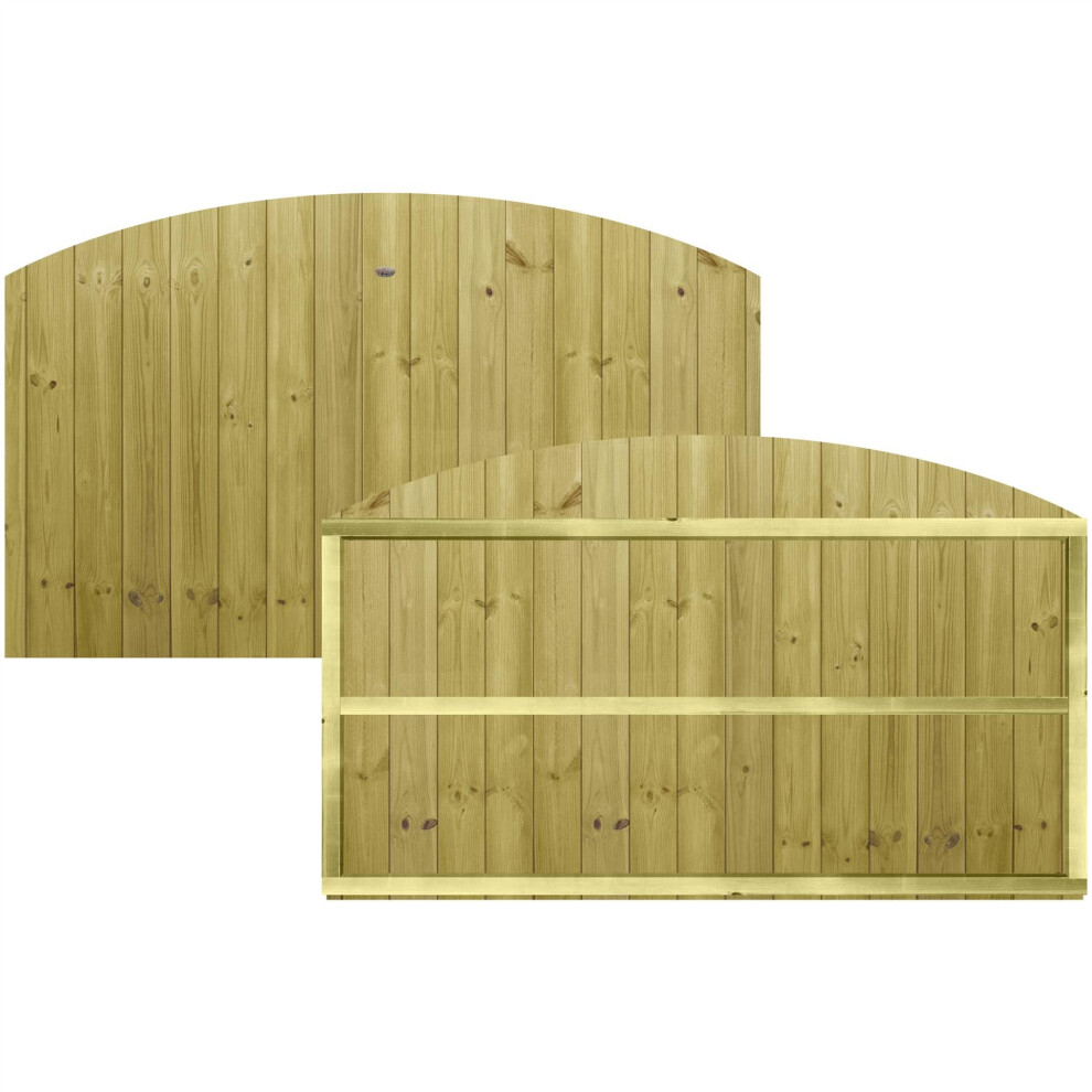 Premier Garden Supplies Dome Top Tongue & Groove Fence Panel Width: 6Ft (183Cm) X Shoulder Height: 3Ft (90Cm) [Full Height. 110Cm] Smooth Planed T&G 5056556611097