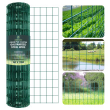 Green Haven Chicken Wire Fence ? 1M x 10M PVC Coated Garden Fencing Roll, Galvanized Steel Mesh for Poultry, Pet Barrier & Allotments ? Durable,