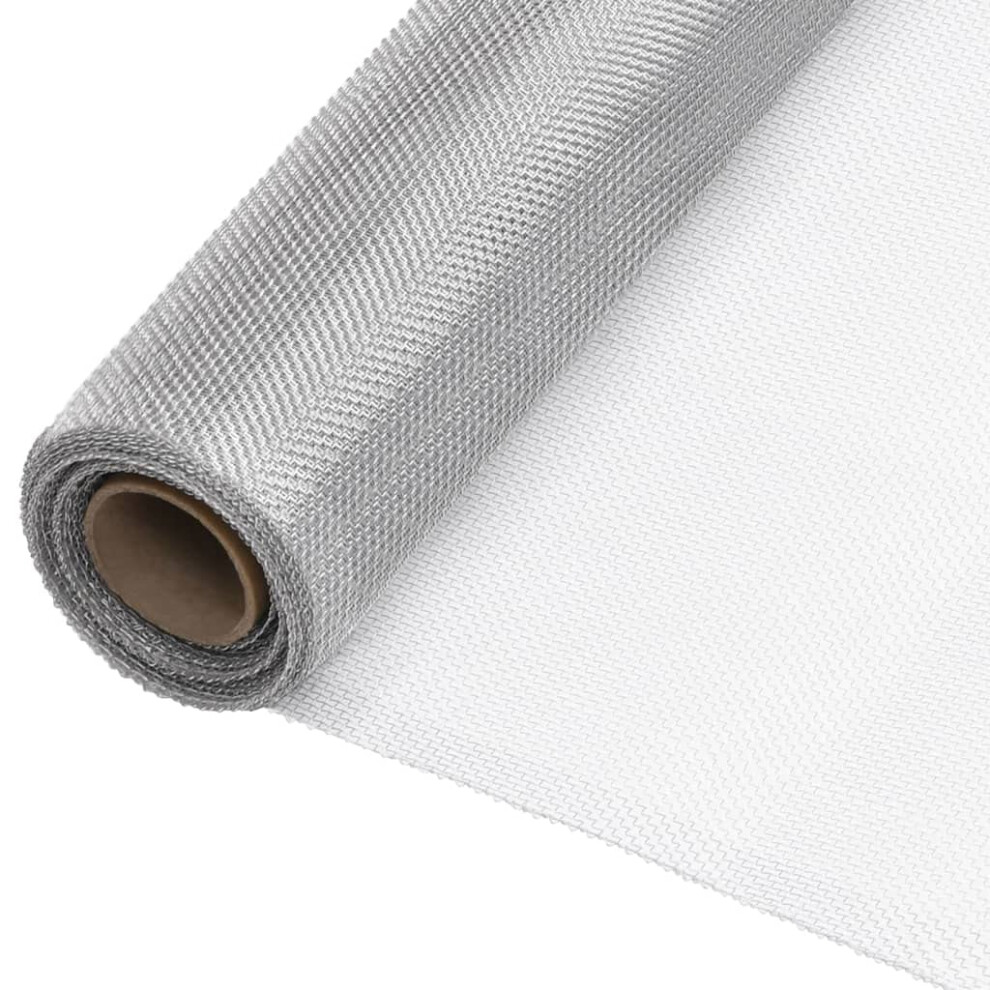 vidaXL Aluminium 60 x 500 cm NETTING COVER Mesh Screen for Outdoor Insect Garden Indoor Fence Panel Terrance Backyard Pet Animal Wired Fence