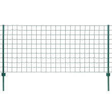 vidaXL 142811 Green Wire Mesh Complete Set 20 x 1 m Steel Garden Metal Fence