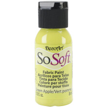 DecoArt SoSoft Fabric Acrylics Paint, 1-Ounce, Green Apple