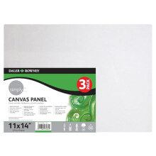 Daler-Rowney Simply Canvas Panel, 11x14 inches, 3 Pack - Artist Canvas for Oil, Acrylic, Pouring & Mixed Media - 100% Cotton, Triple Primed,White