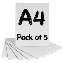 Pack of 5 A4 Canvas Boards ? 21cm x 29cm Artist Painting Panels ? Premium Triple Primed Cotton Blank Canvas Board for Acrylic & Oil Paint ? Acid-Free