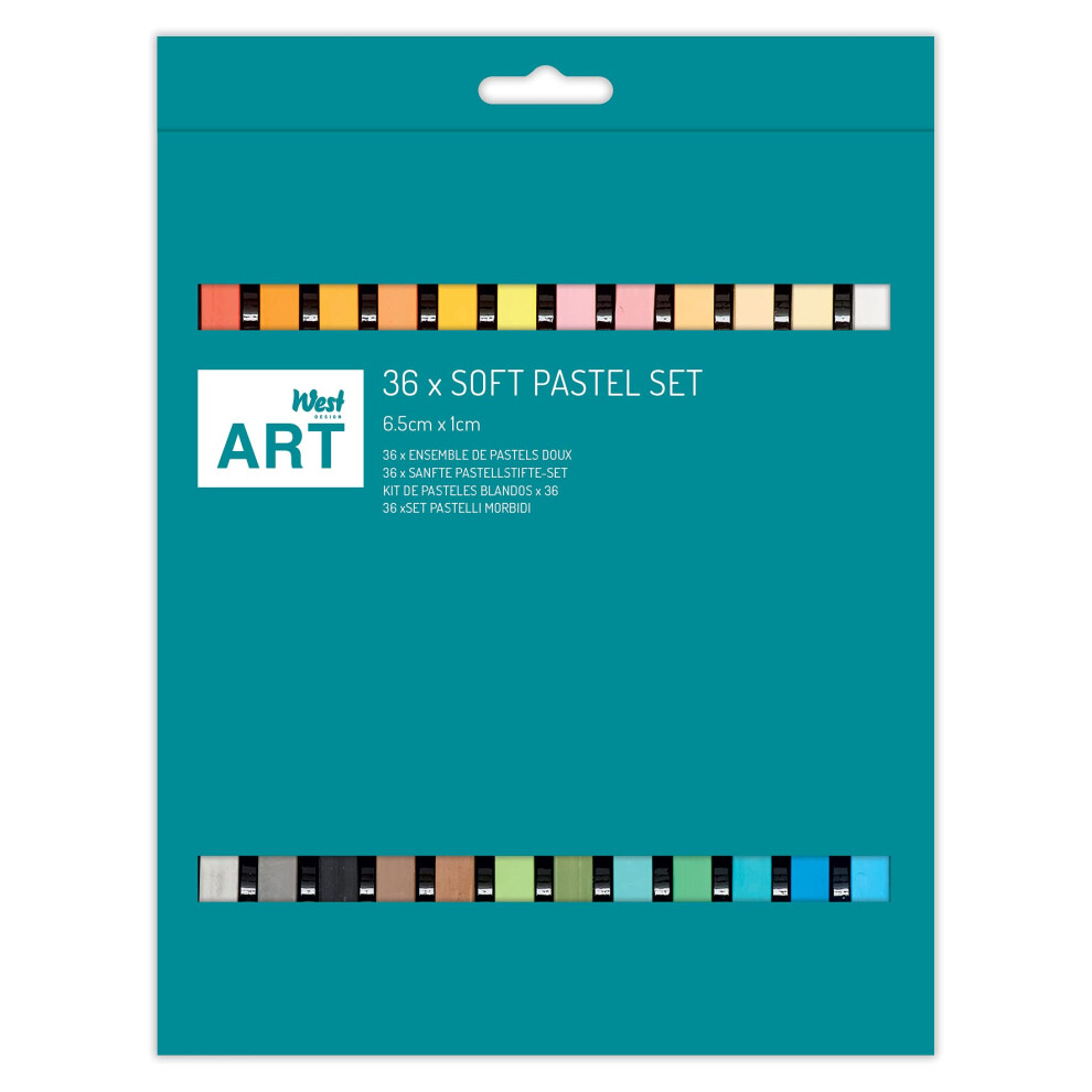 West Artiste Soft Pastels, Multicoloured, Pack of 36, Drawing Pastel Crayons for Art and Craft, Ideal Art Supplies for Students and Home, Creative-image-OPC-PHPY78P-NEW