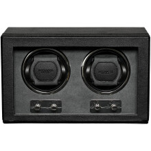 ROTHWELL Double Watch Winder for Automatic Watches with Quiet Motor with Multiple Speeds and Rotation Settings (Black/Grey)