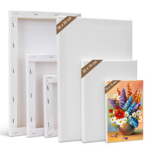 Kigniote Canvas Set 6 PCS Canvas for Painting 30 x 20,20 x 15,15 x 10 cm Canvases, Stretched Blank Canvas for Painting Art Canvas Board for Oil
