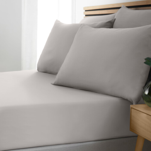 Catherine Lansfield Catherine Lansfield So Soft Easy Iron Double Fitted Sheet Grey