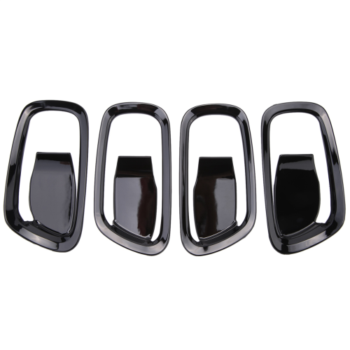 4Pcs Glossy Black Inner Door Handle Bowl Panel Cover Trim 1