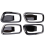 4Pcs Glossy Black Inner Door Handle Bowl Panel Cover Trim 3