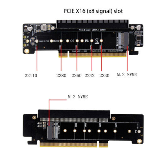 Scheda di espansione splitter di canale PCIE 4.0 2