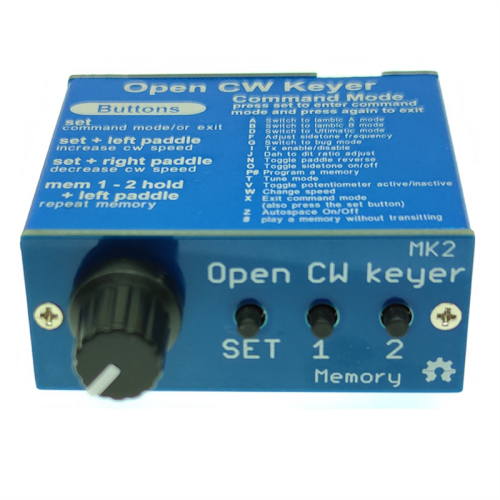 Ανοιχτό CW Keyer MK2 με φινίρισμα και κέλυφος αλουμινίου, κιτ CW Keyer MK2