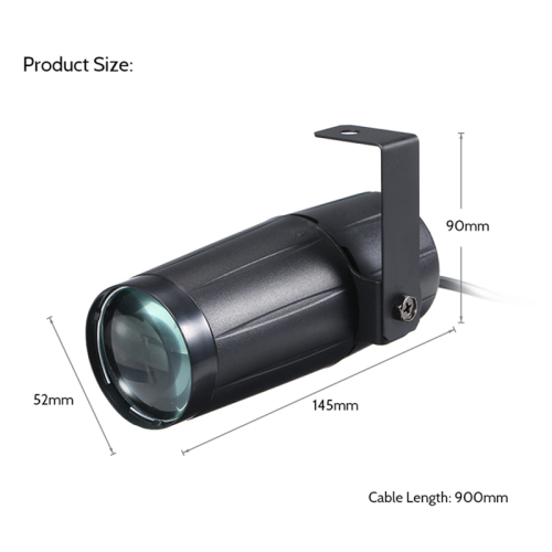 LED-lysstråle Pinspot-belysning Spotlight Superlyssterk lampe D-EU-plugg 1