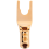 Screw Fork HiFi Speaker Spade Connector Plugs-Copper 5