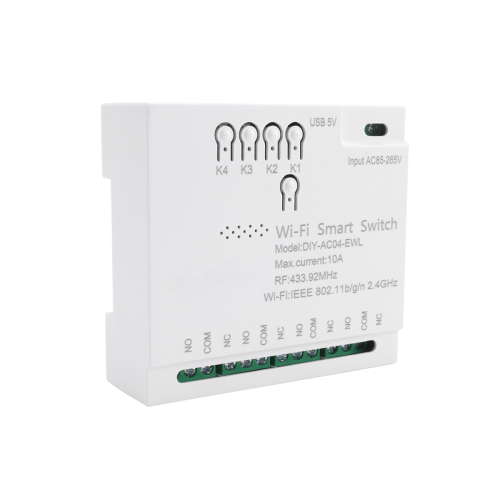 4CH WiFi Smart Switch RF433 85-265V 2.4G WiFi 2