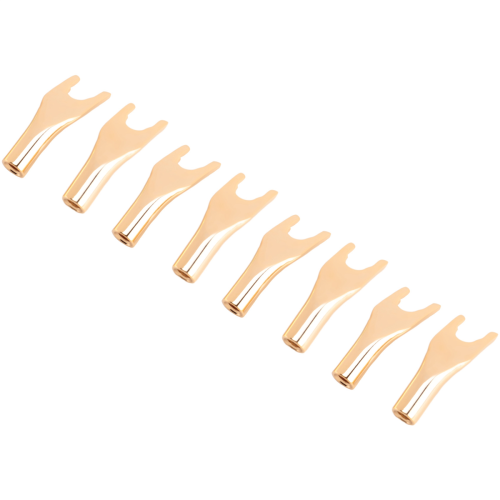 Screw Fork HiFi Speaker Spade Connector Plugs-Copper 1