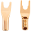 Screw Fork HiFi Speaker Spade Connector Plugs-Copper 4