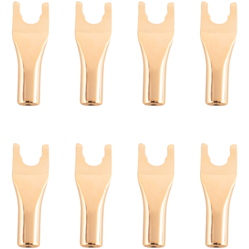 Screw Fork HiFi Speaker Spade Connector Plugs-Copper 2