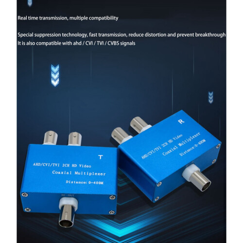 Multiplexor coaxial video HD 1080P AHD/CVI/TVI / 2 canale 1