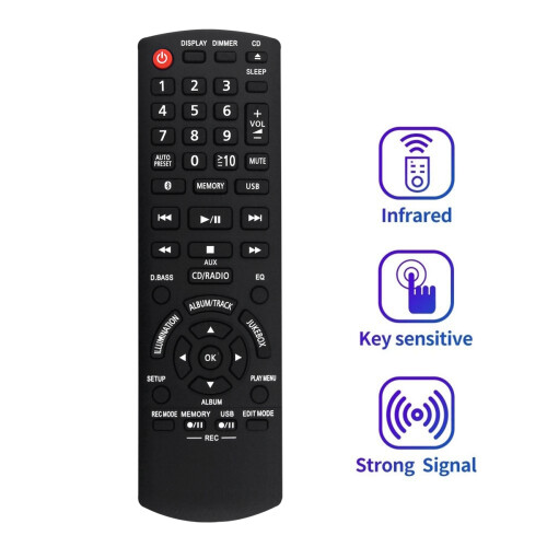 N2QAYB001094 Remote for SA-AKX900 BT CD Stereo System 1