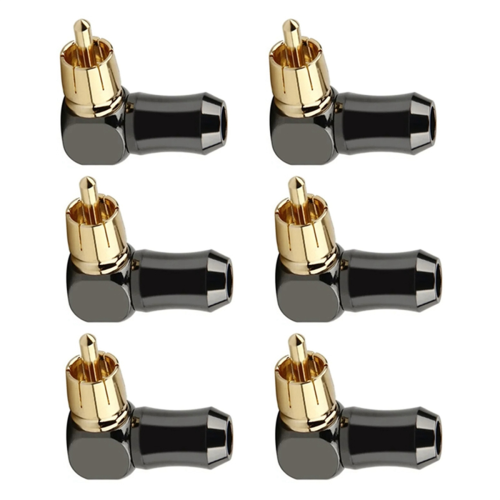 6 buc conector audio mufă mascul cot unghi drept 90 grade