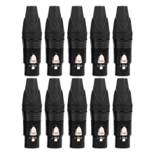 10 db DIY 3 tűs XLR adapteraljzat XLR repülőgép csatlakozó (női)