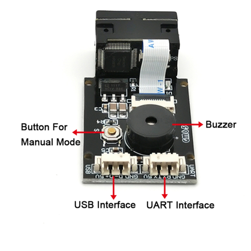 Leitor de código de barras GM65 USB com fio 1D e 2D 1