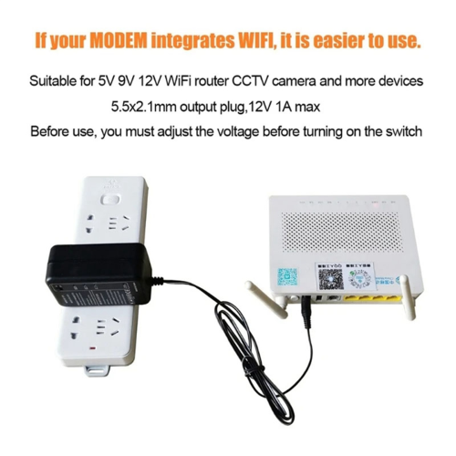 5V 9V 12V 18.5Wh 5000mAh UPS Backup Power Supply Adapter EU Plug 1