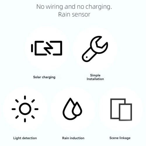 Tuya Zigbee Smart lys- og regnsensor 2-i-1-funksjon 2