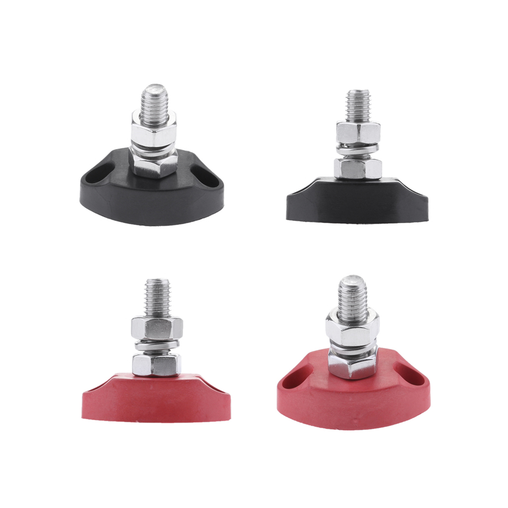 Photos - Other Electrical Equipment Markenlos 4Pcs DC 12V Bus Bar Terminal Block -1/4 Inch 6mm Positive Single Stud 
