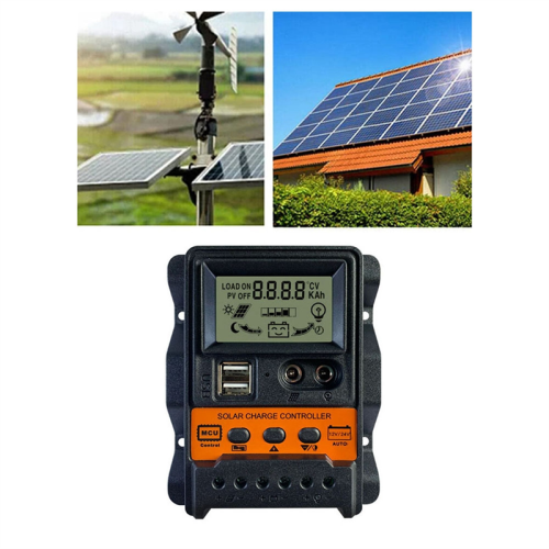 Regolatore Di Carica Solare PWM 12V/24V 60A - Per Pannelli Solari, Con USB, Protezioni Integrate