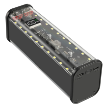 8 Slots 18650 DIY Power Bank Case Black
