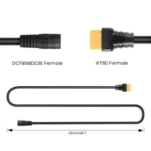 14AWG DC8mm hunn DC7909 til XT60 hunn solcellepanel ladekabel 2