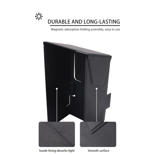 Parasolar magnetic pliabil, cu magnet, negru 2